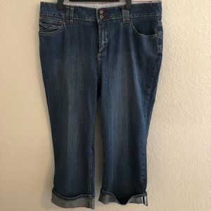 St John’s Bay Stretch denim capri jeans size 14W